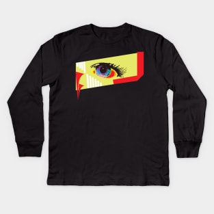 One Eye - Zine Culture Kids Long Sleeve T-Shirt